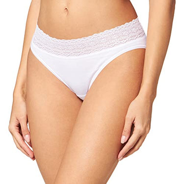 Palmers Damen Laceband Cotton Slip, Weiß (Weiss 100), (Herstellergröße: (36-38)) im Sale